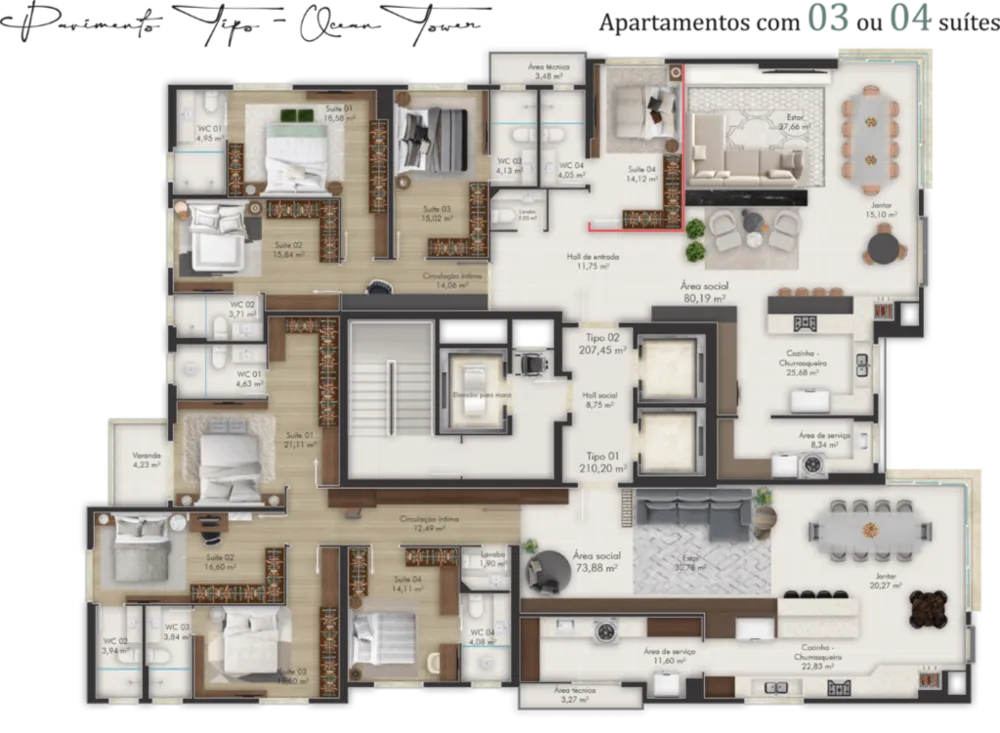 Apartamento, 3 quartos, 154 m² - Foto 10