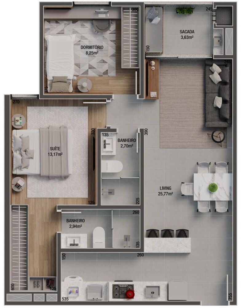 Apartamento, 2 quartos, 64 m² - Foto 16