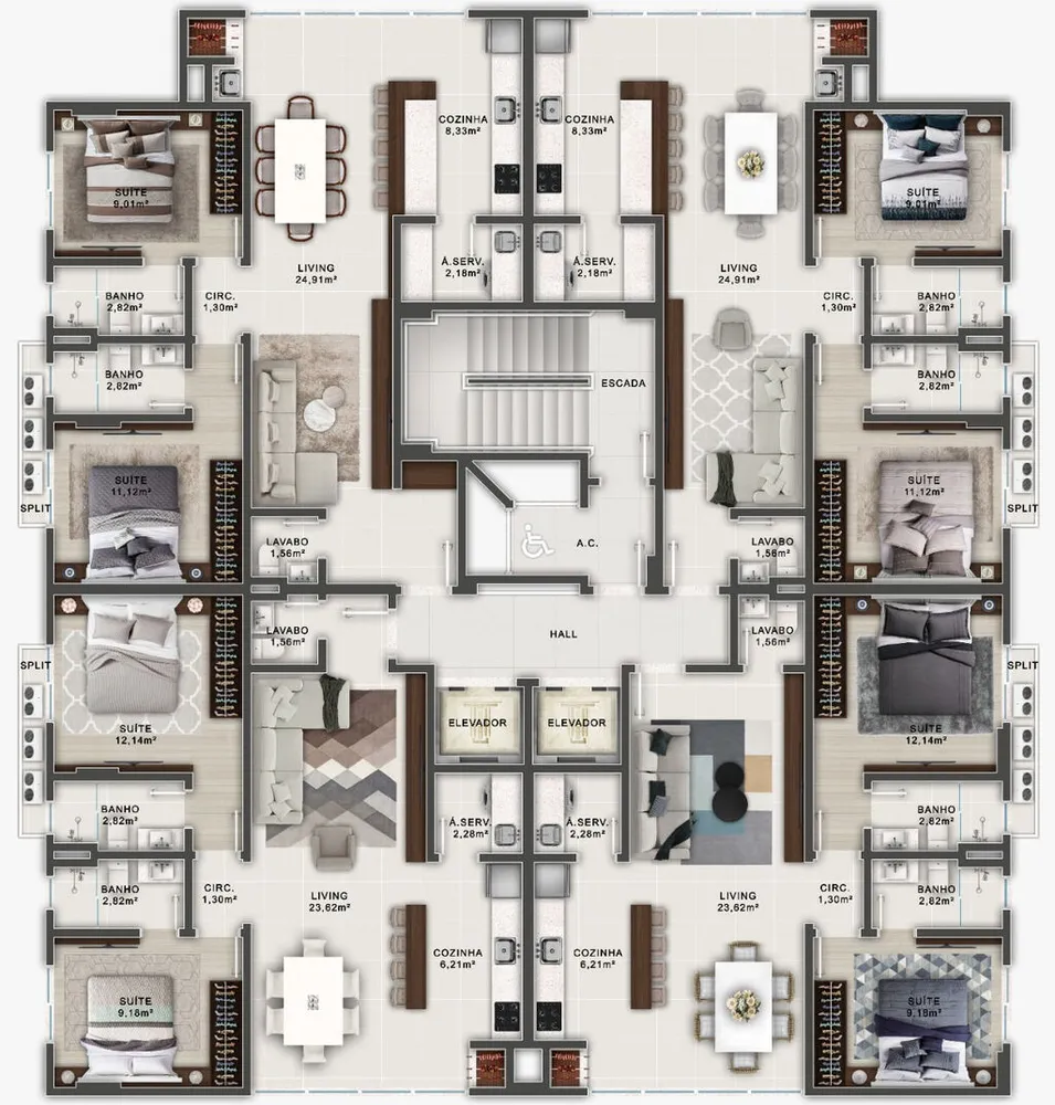 Apartamento, 2 quartos, 70 m² - Foto 4