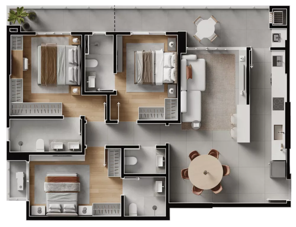 Apartamento, 3 quartos, 123 m² - Foto 1