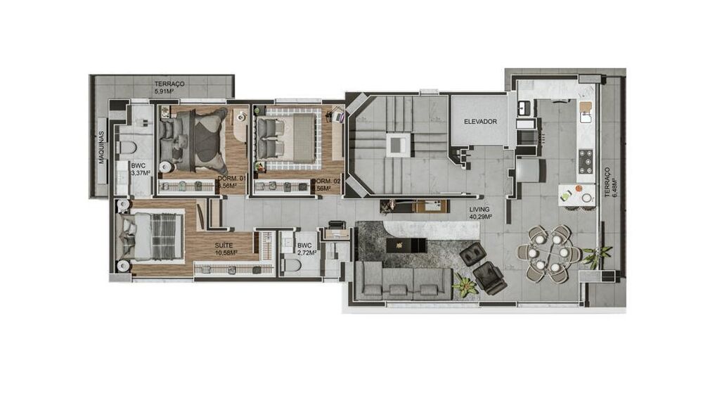 Cobertura, 3 quartos, 144 m² - Foto 7