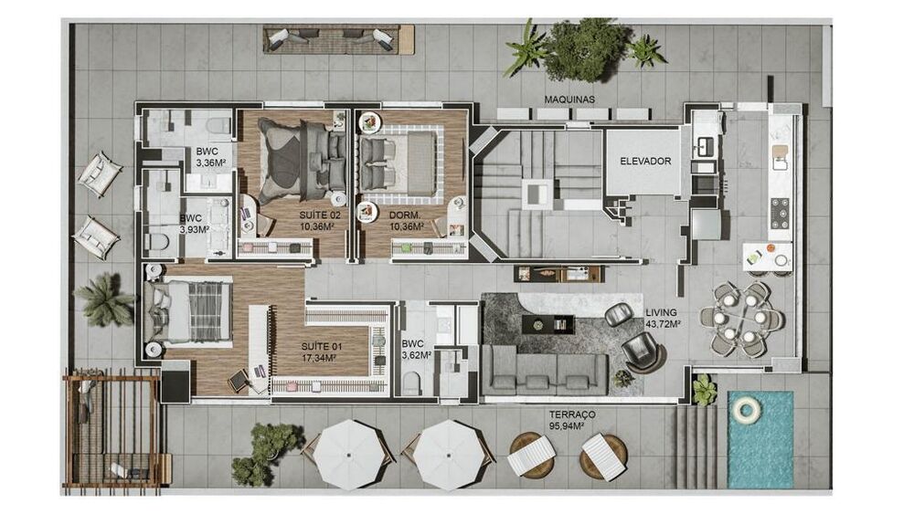 Cobertura, 3 quartos, 144 m² - Foto 8