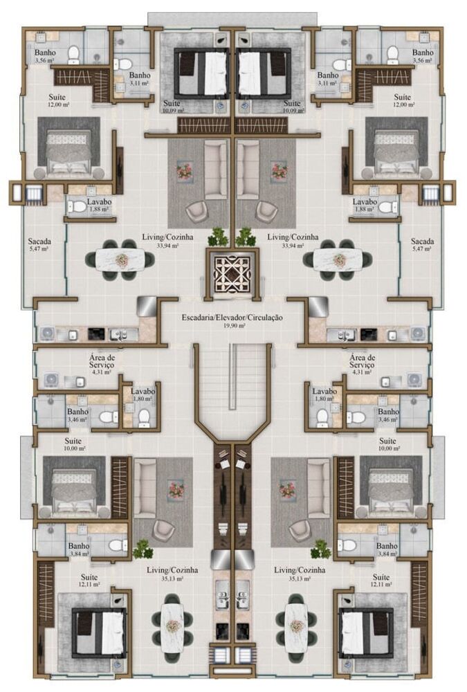 Apartamento à venda com 3 quartos, 157m² - Foto 7