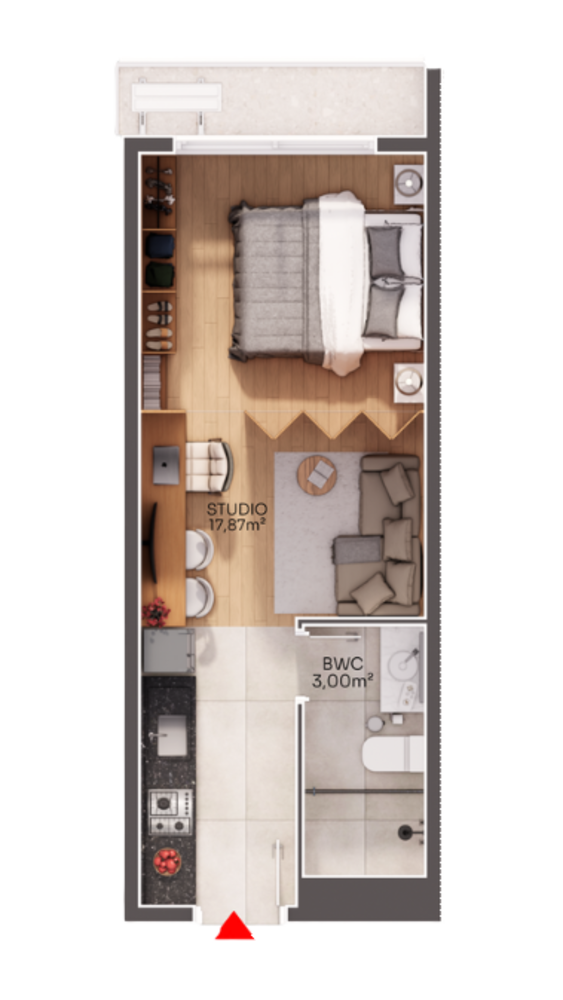 Apartamento, 1 quarto, 25 m² - Foto 16