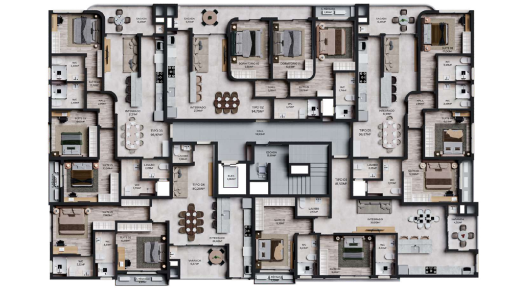 Apartamento, 3 quartos, 94 m² - Foto 6
