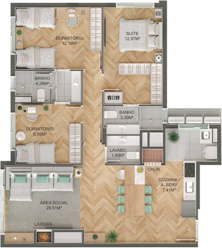 Apartamento, 1 quarto, 45 m² - Foto 12