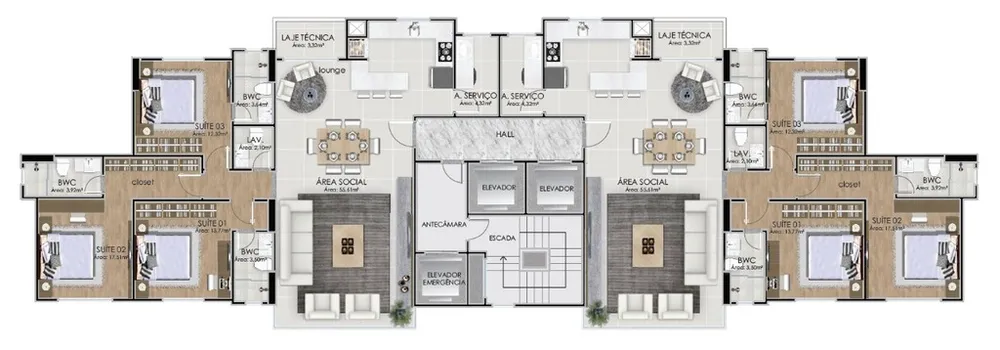 Apartamento, 3 quartos, 135 m² - Foto 9