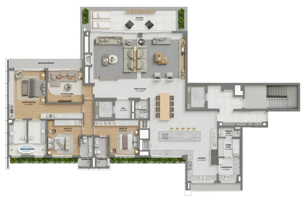 Apartamento, 3 quartos, 333 m² - Foto 7