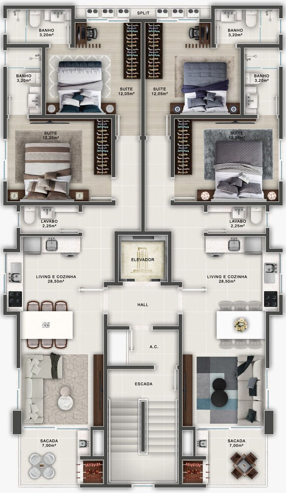 Apartamento, 2 quartos, 74 m² - Foto 3