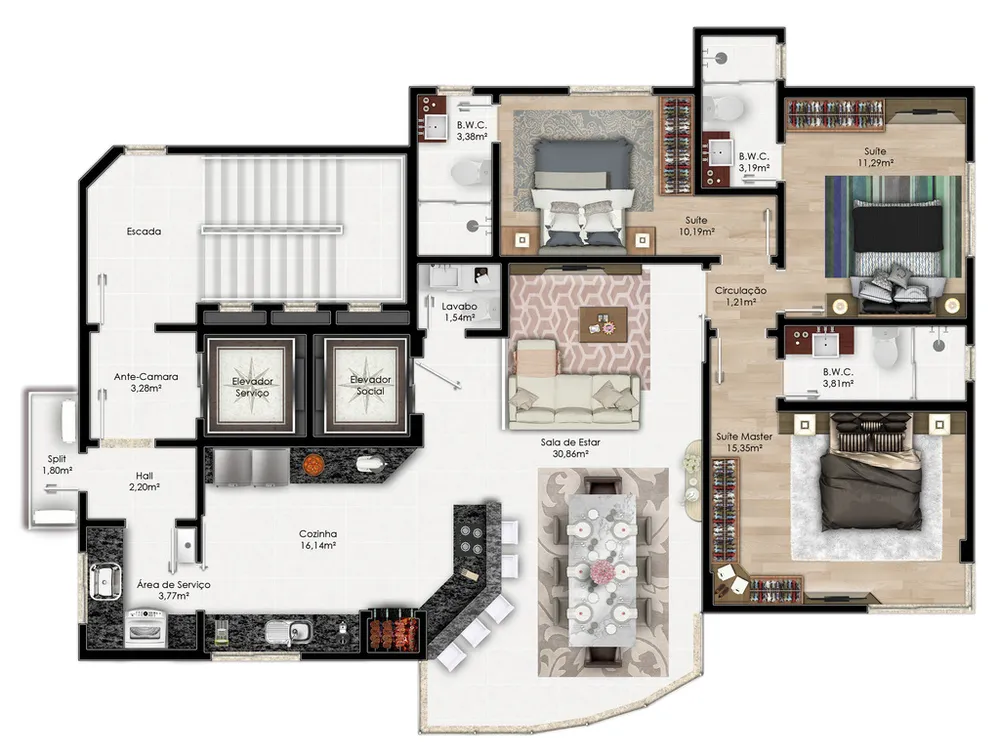 Apartamento, 3 quartos, 118 m² - Foto 11