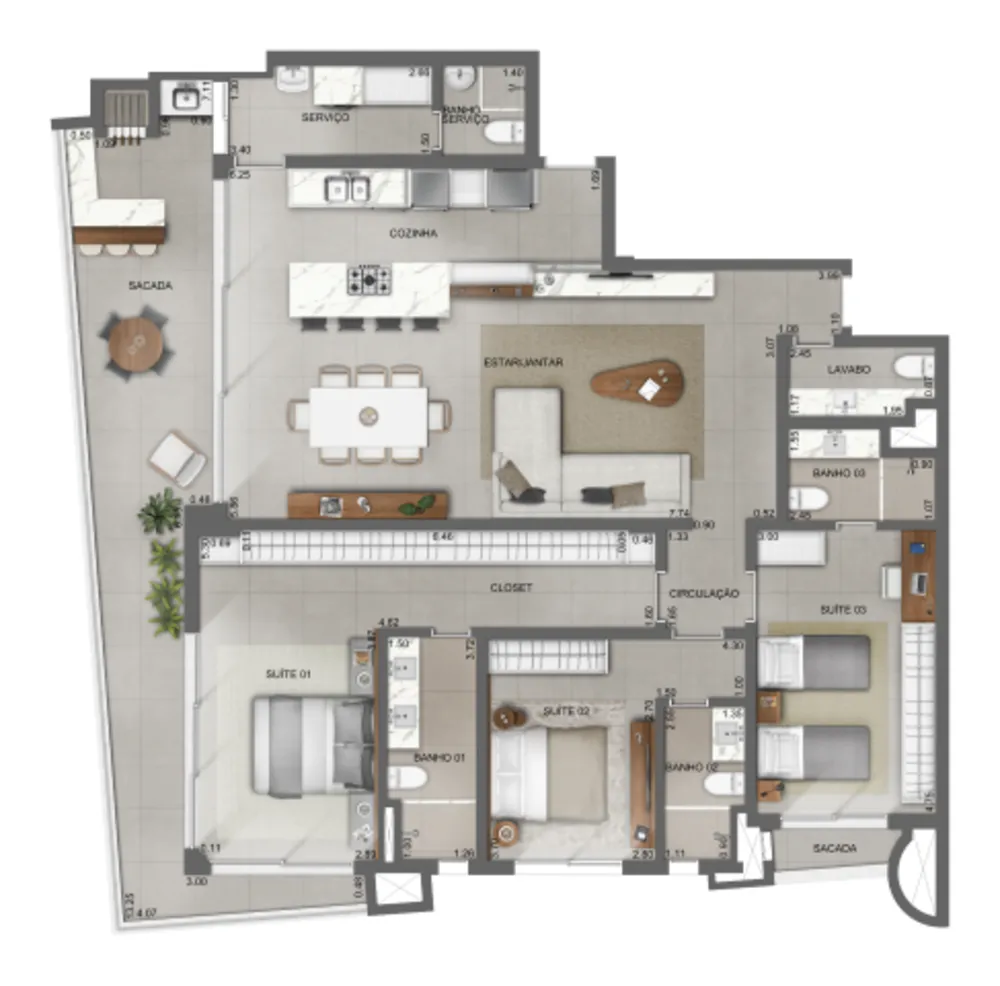 Apartamento, 3 quartos, 176 m² - Foto 5