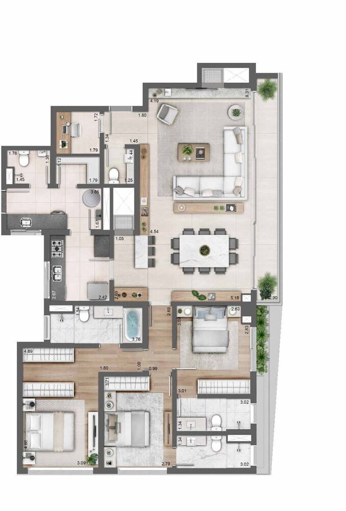 Apartamento, 3 quartos, 158 m² - Foto 8