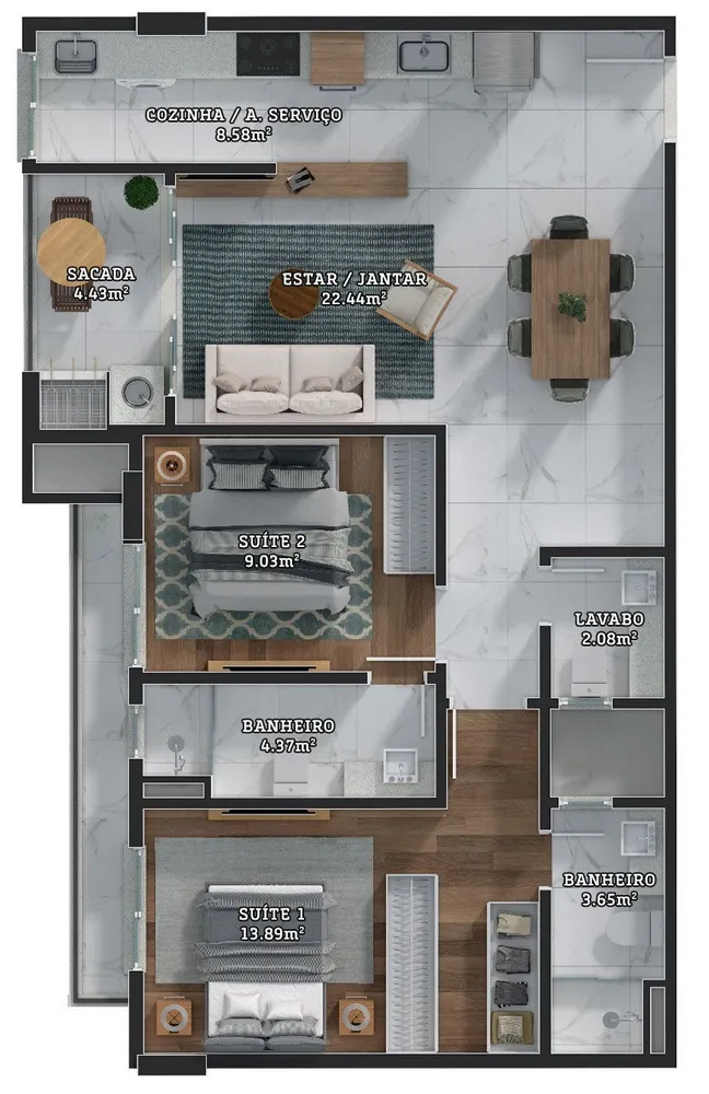 Apartamento, 3 quartos, 95 m² - Foto 11