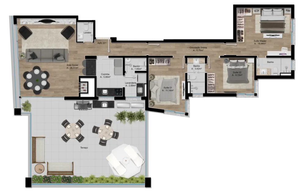 Apartamento, 3 quartos, 124 m² - Foto 11