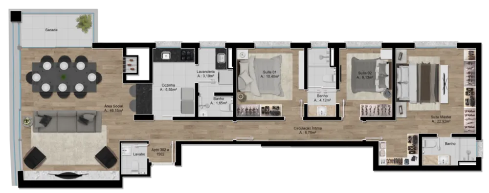 Apartamento, 3 quartos, 124 m² - Foto 10