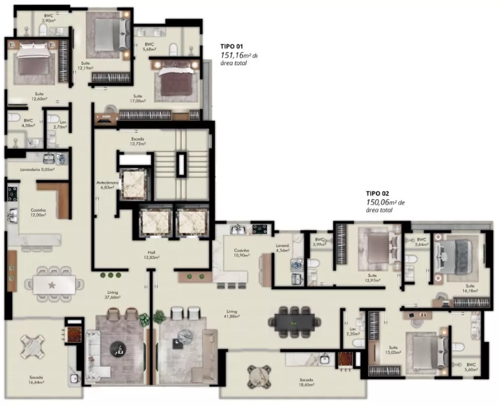Apartamento, 3 quartos, 150 m² - Foto 4
