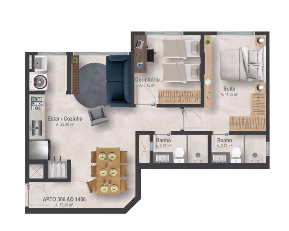 Apartamento, 2 quartos, 108 m² - Foto 11