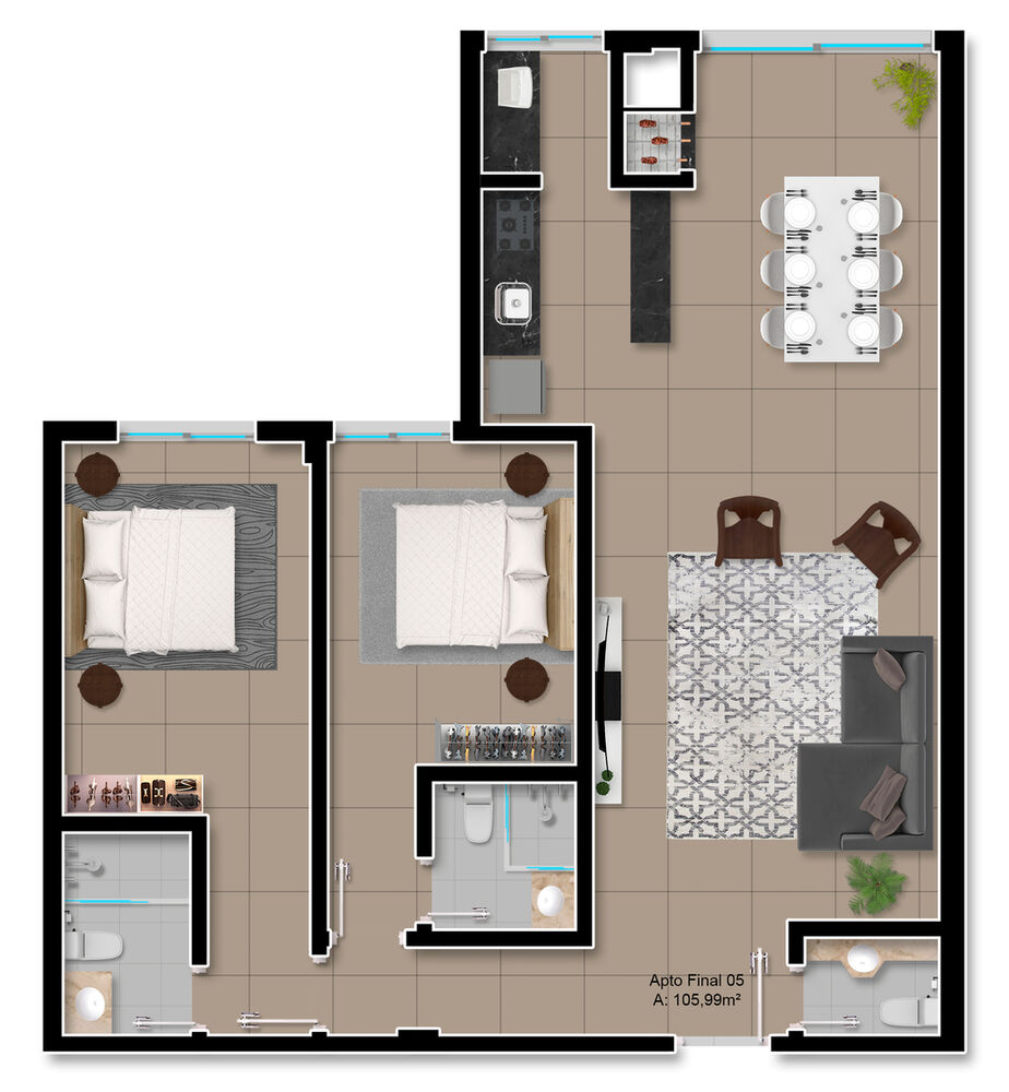Apartamento, 2 quartos, 68 m² - Foto 7