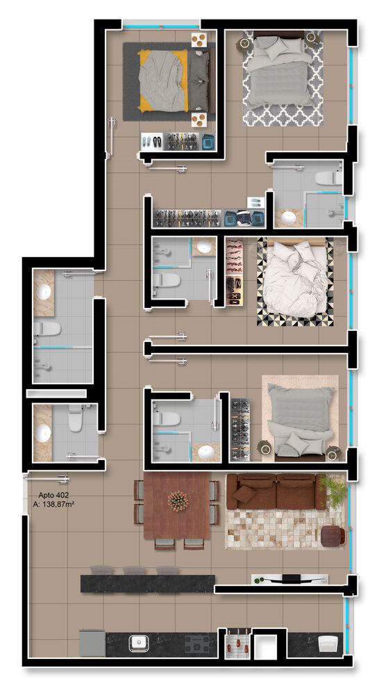 Apartamento, 2 quartos, 68 m² - Foto 9