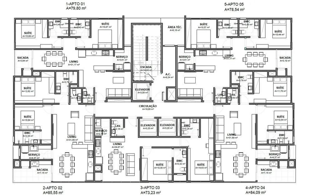 Apartamento, 2 quartos, 79 m² - Foto 3