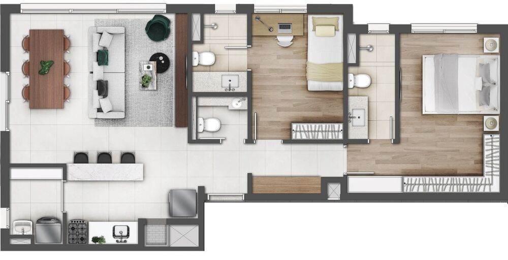 Apartamento, 2 quartos, 70 m² - Foto 4
