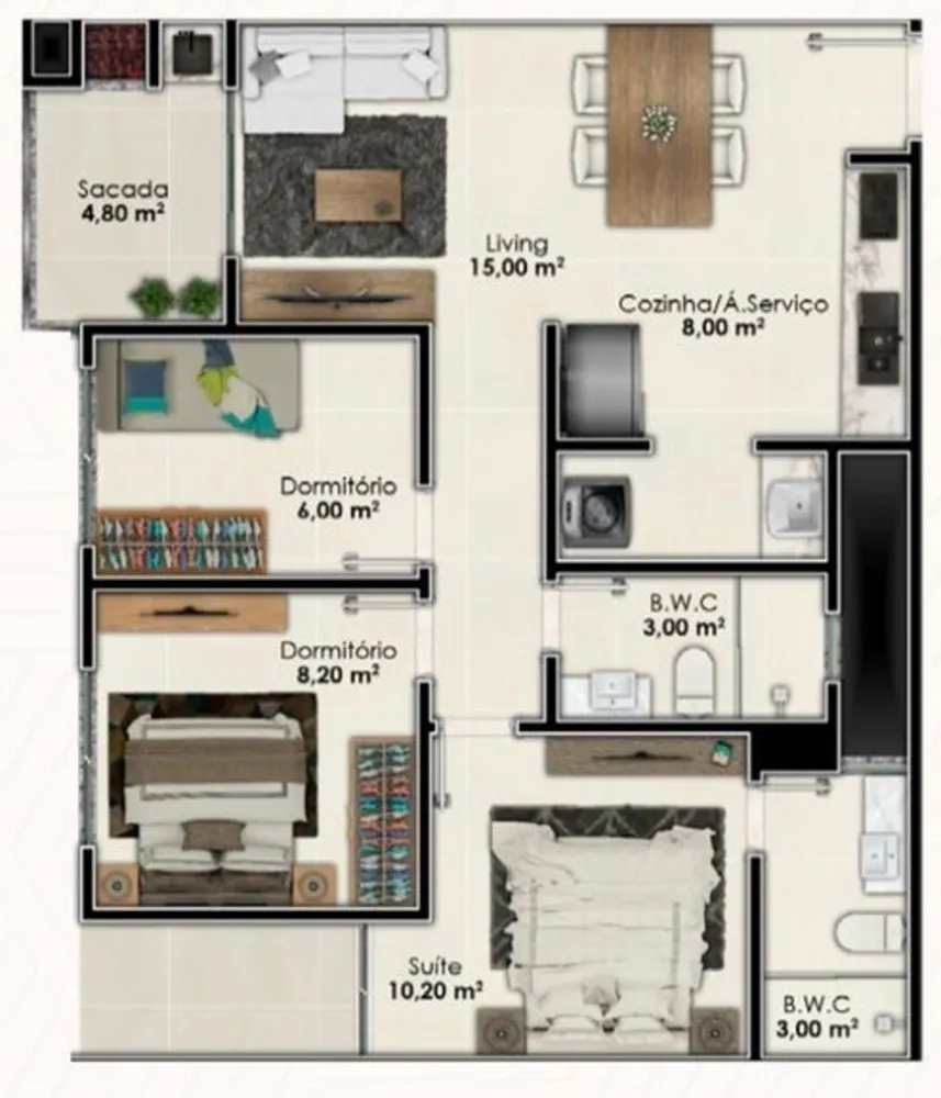 Apartamento, 2 quartos, 68 m² - Foto 7