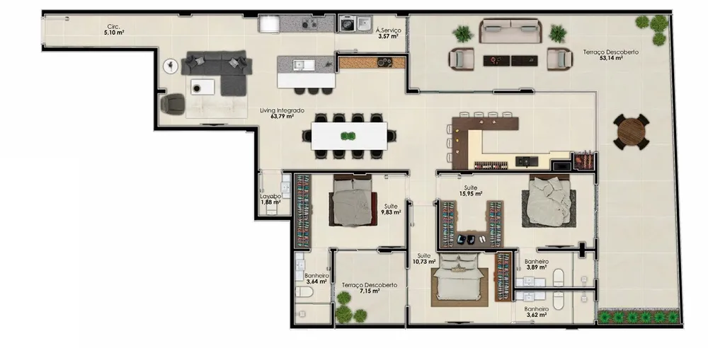Apartamento, 2 quartos, 80 m² - Foto 8