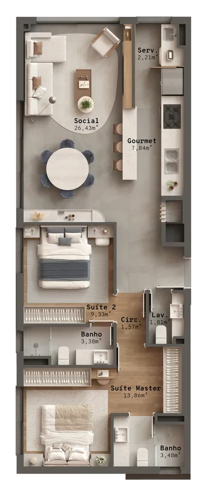 Apartamento, 2 quartos, 90 m² - Foto 18