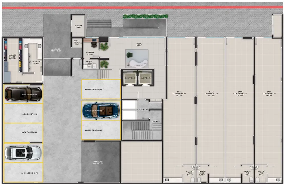 Apartamento, 2 quartos, 69 m² - Foto 3