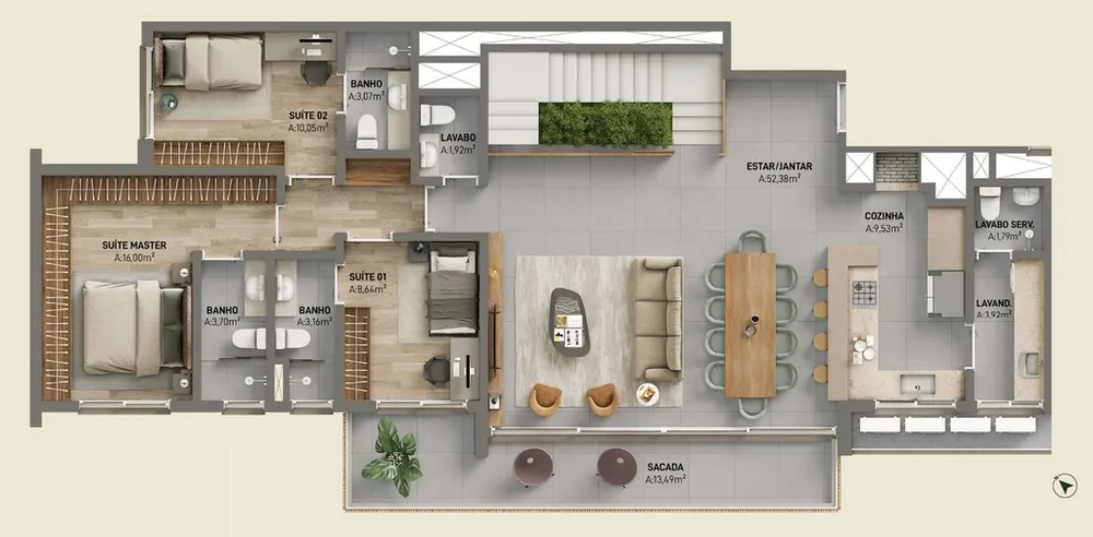Apartamento, 3 quartos, 155 m² - Foto 11