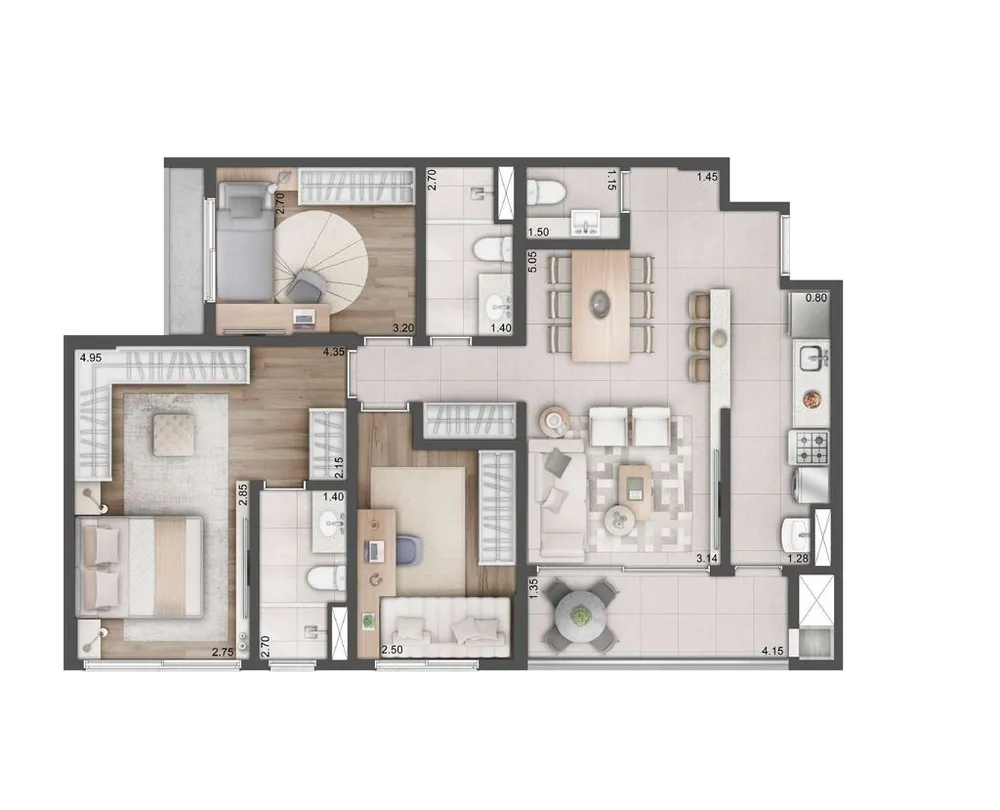 Apartamento, 3 quartos, 93 m² - Foto 11