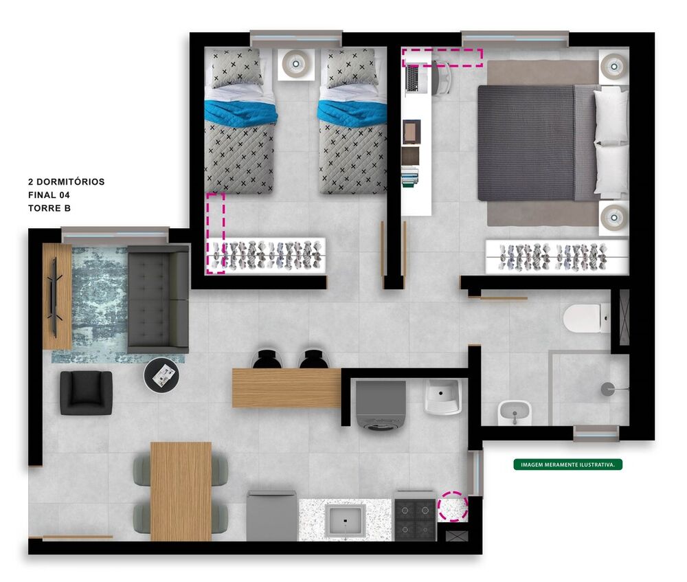 Apartamento à venda com 2 quartos, 45m² - Foto 8