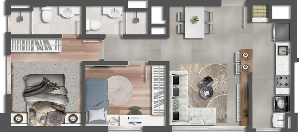 Apartamento à venda com 2 quartos, 62m² - Foto 3
