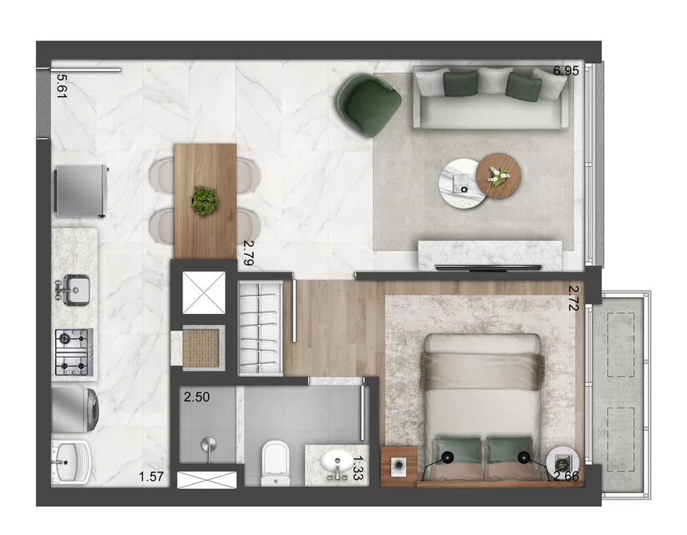 Apartamento, 1 quarto, 44 m² - Foto 15