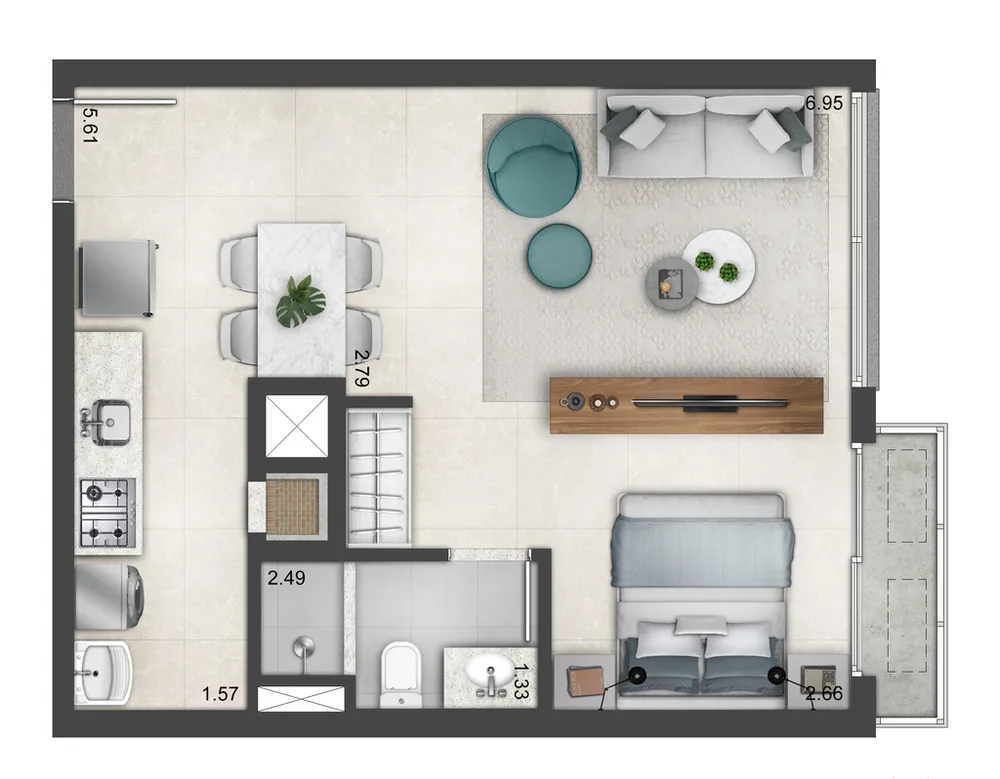 Apartamento, 1 quarto, 44 m² - Foto 16