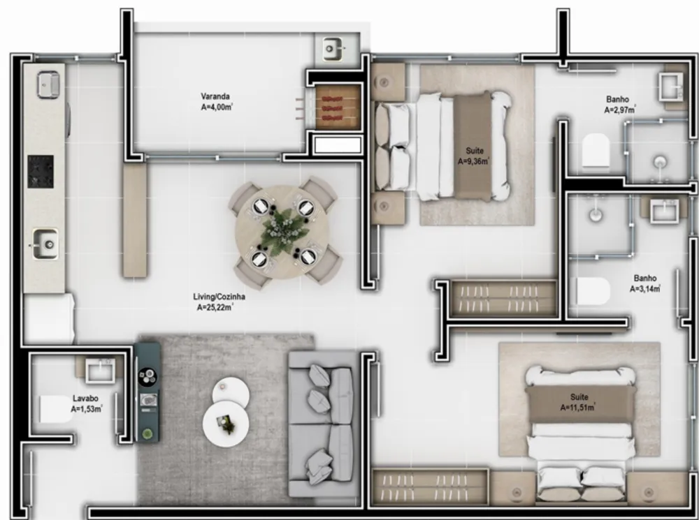 Apartamento, 2 quartos, 67 m² - Foto 11