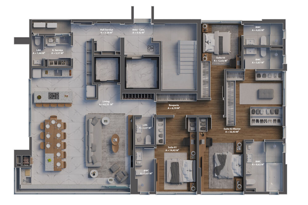 Apartamento, 4 quartos, 230 m² - Foto 7