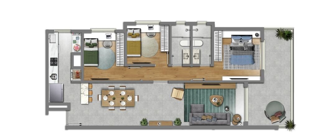 Apartamento, 3 quartos, 89 m² - Foto 2