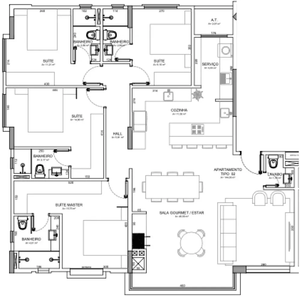 Apartamento, 4 quartos, 144 m² - Foto 1