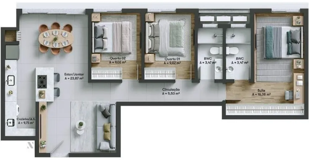 Apartamento, 3 quartos, 139 m² - Foto 9