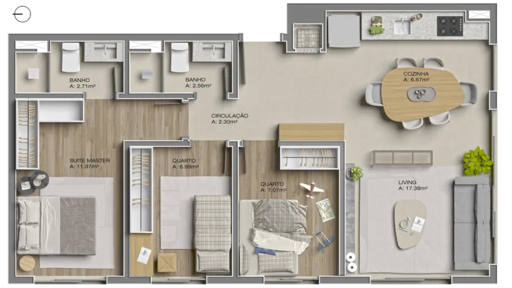 Apartamento, 3 quartos, 78 m² - Foto 11