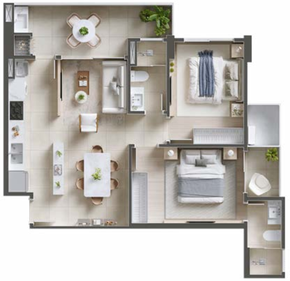 Apartamento, 3 quartos, 95 m² - Foto 1