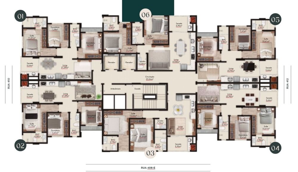 Apartamento, 2 quartos, 69 m² - Foto 4