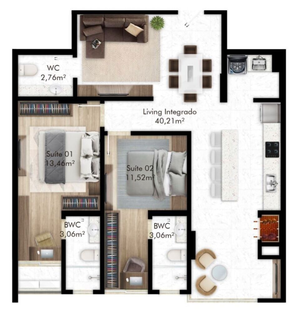 Apartamento, 3 quartos, 116 m² - Foto 4