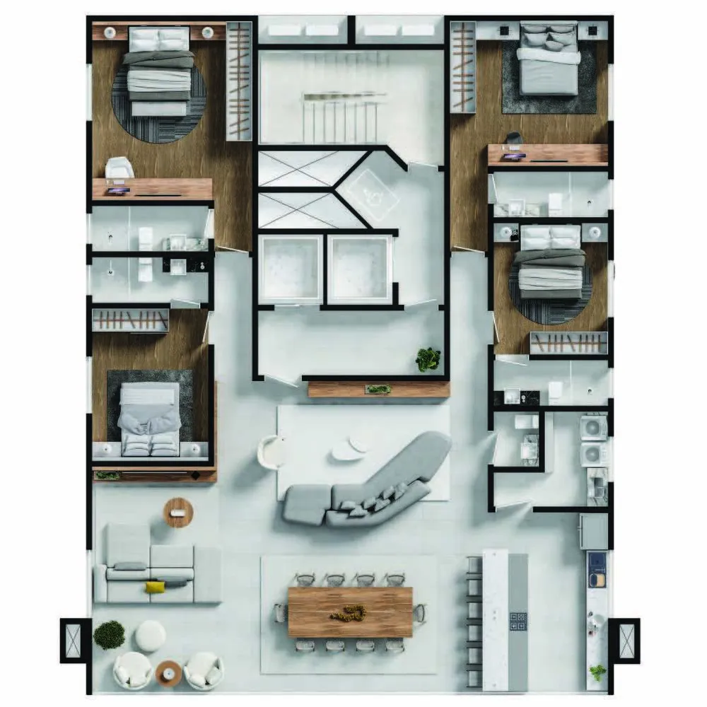 Apartamento, 4 quartos, 203 m² - Foto 1