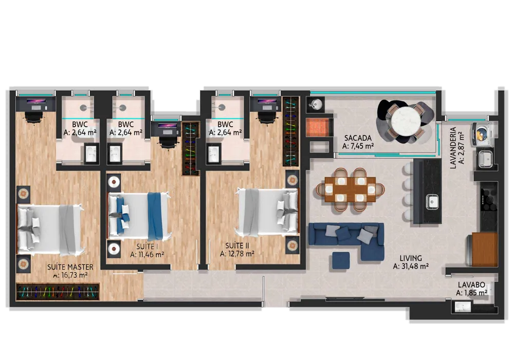Apartamento, 3 quartos, 108 m² - Foto 8