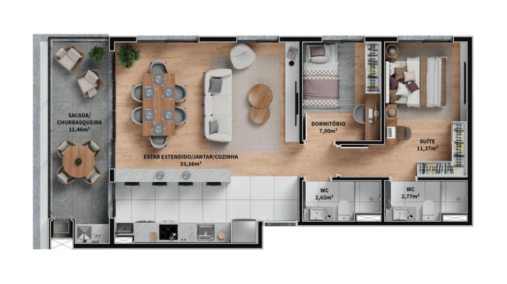 Apartamento à venda com 3 quartos, 68m² - Foto 4