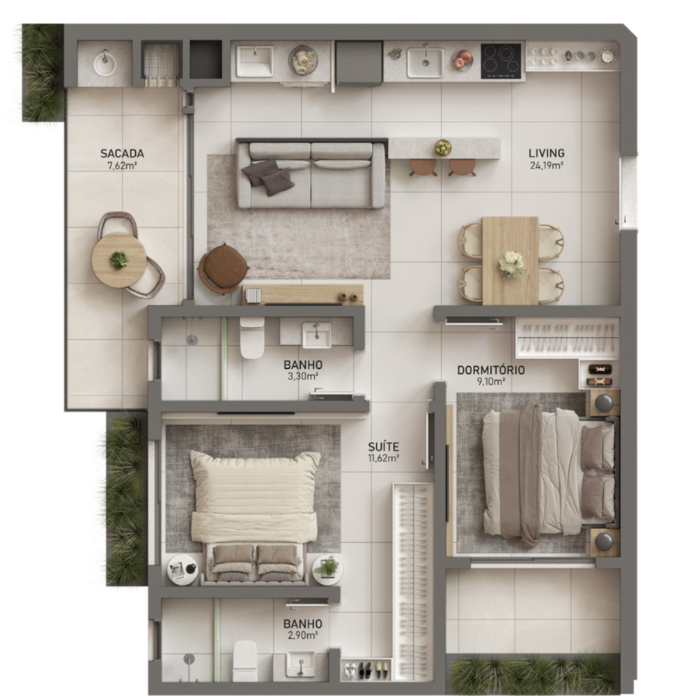 Apartamento, 2 quartos, 70 m² - Foto 19