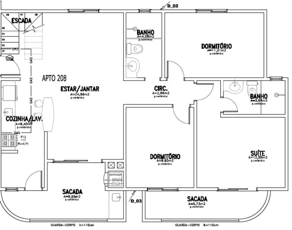 Cobertura, 4 quartos, 205 m² - Foto 12