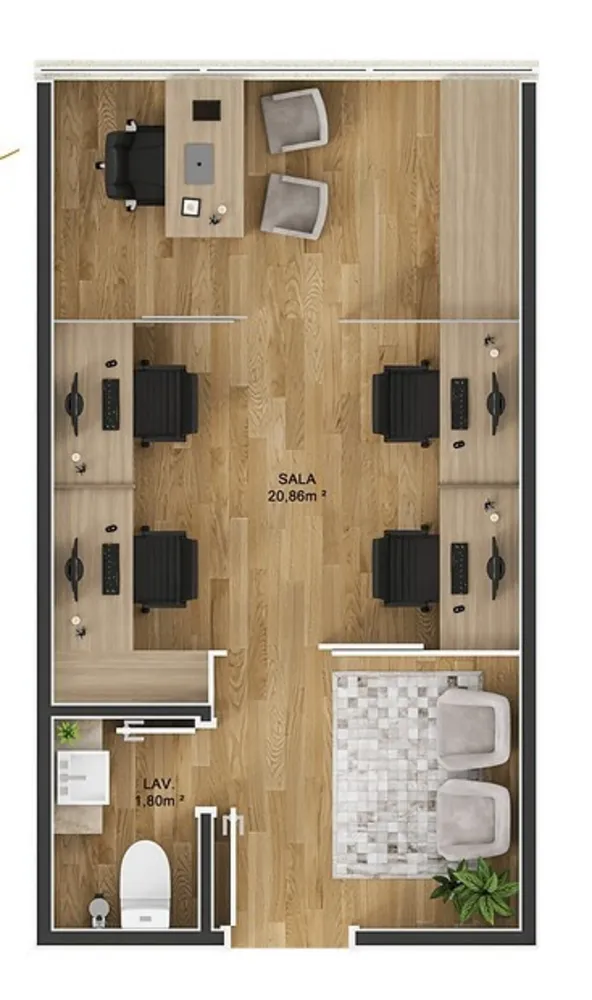 Sala-Conjunto, 32 m² - Foto 5